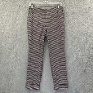 J. Jill Pull On Straight Leg Pants Houndstooth Cuffed Straight Leg Multi 6P x 26